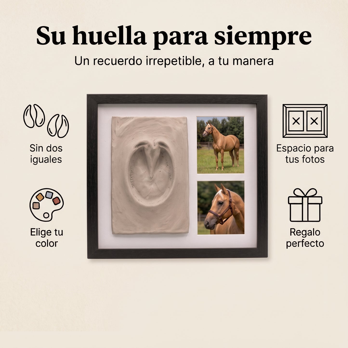 Cuadro Huella de Caballo — Recuerdo Personalizado