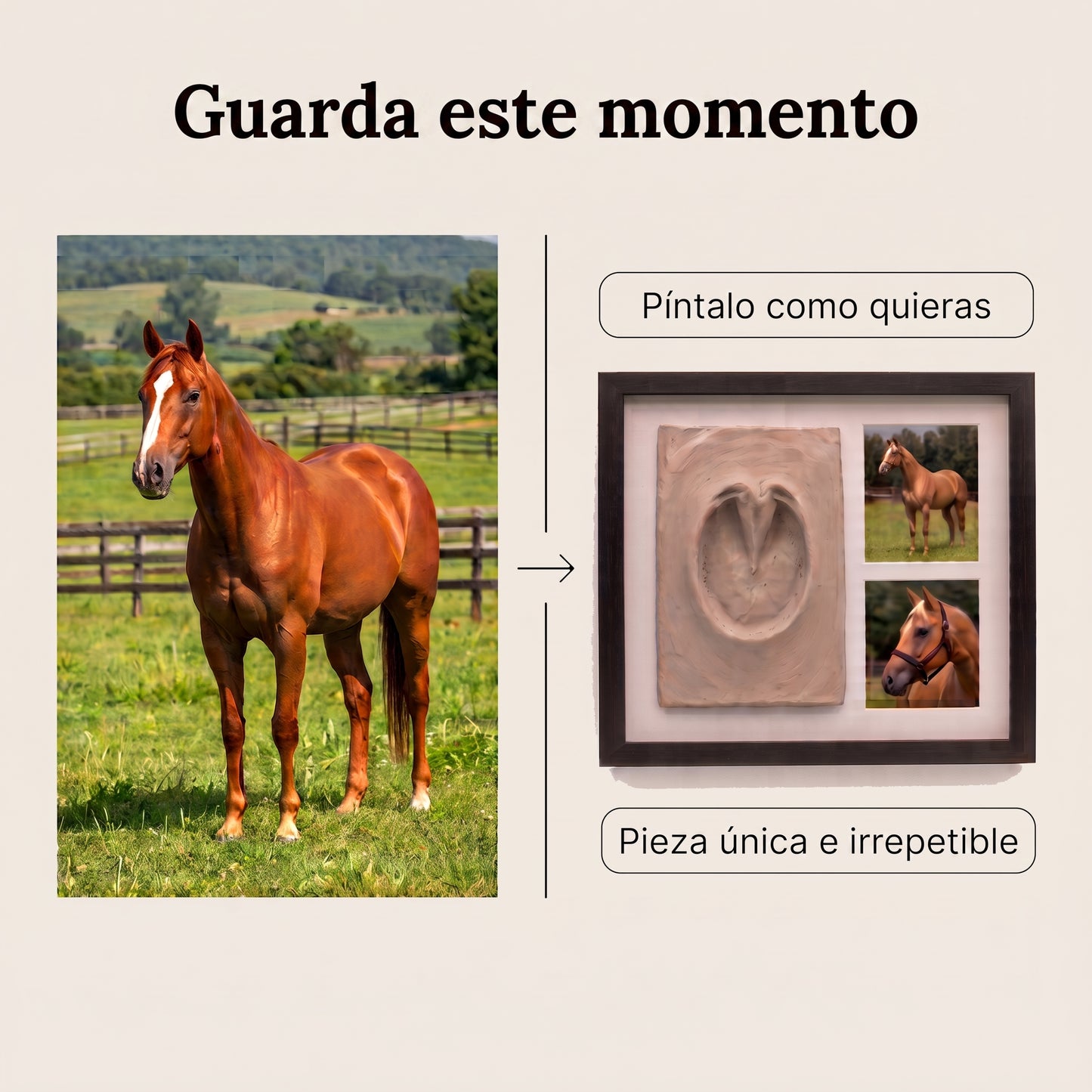 Cuadro Huella de Caballo — Recuerdo Personalizado